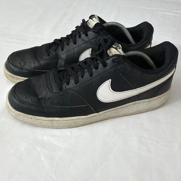 Nike DH2987-001 Nike Court Vision Low Next Nature Mens 11.5 Black/White Sneakers
