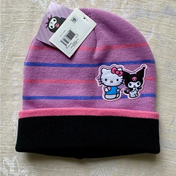 Kuromi Hello Kitty Knit Beanie Hat 🆕