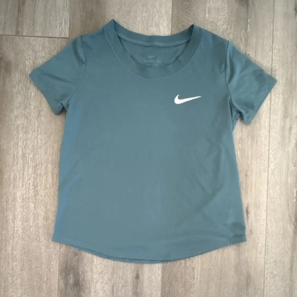 Nike Dri-FIT The Nike Tee Blue Moisture Wicking T-Shirt Size L Polyester