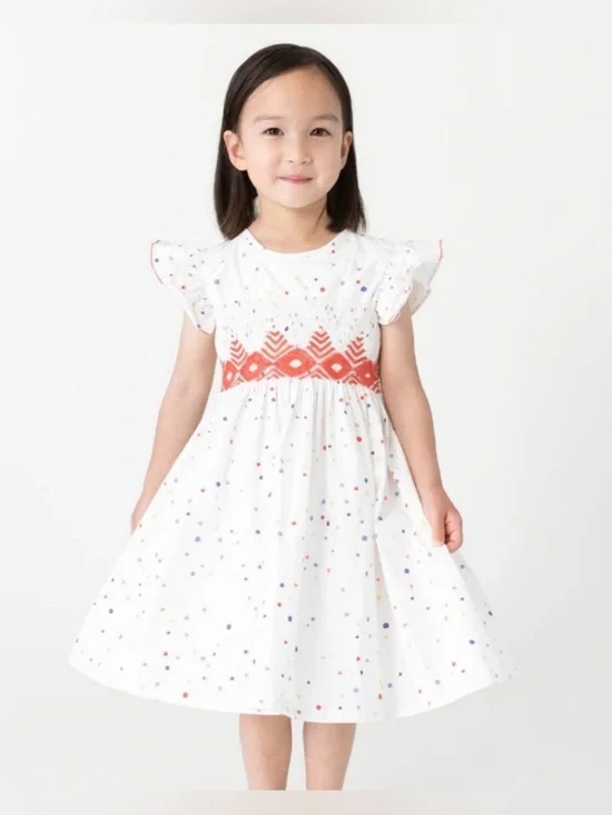 Oso & Me Betty Smocked Dress in Signature Dot