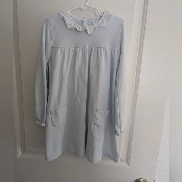 $ Edgehill Collection Light Blue Classic Dress With Peter Pan Collar‎