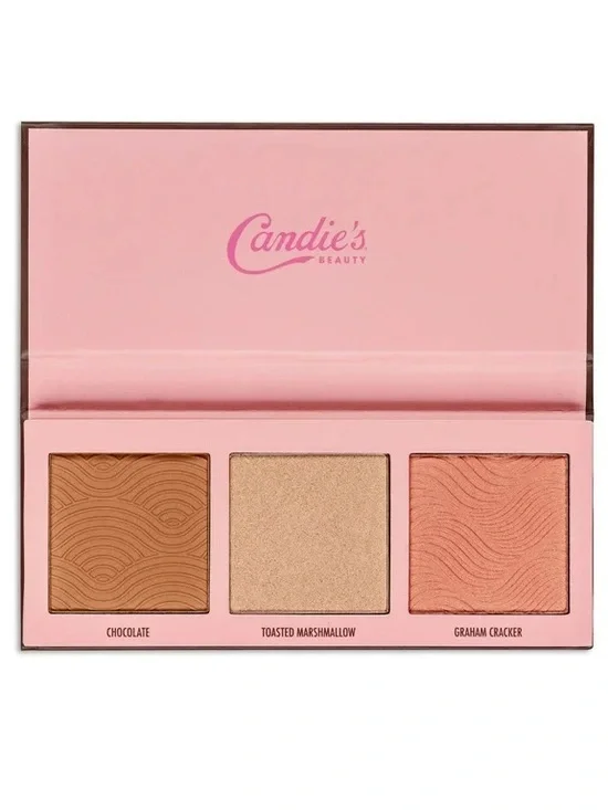 Candie's Parlor S'mores 3-in-1 Contour Makeup Palette, Beige, 3 Shades