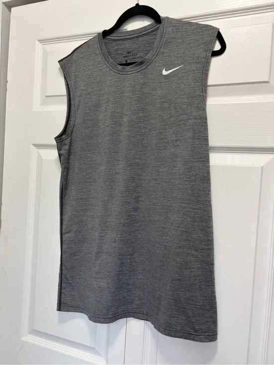 Nike Gray Heather Sleeveless Dri-FIT Training Tank