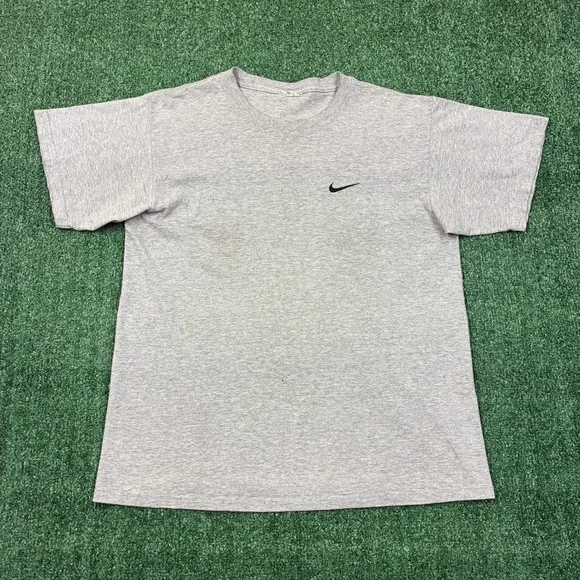 Y2K Embroidered Nike Blank Grey T-shirt