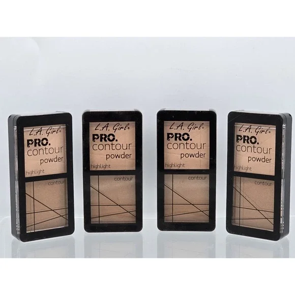 4 Lot L.A. Girl PRO.Contour Powder‎ - Color Highlight/Contour GCP668