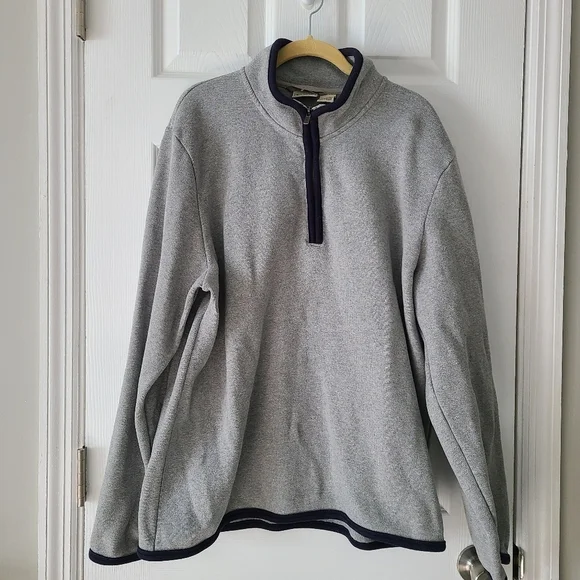 LL Bean Cotton Quarter Zip Pullover