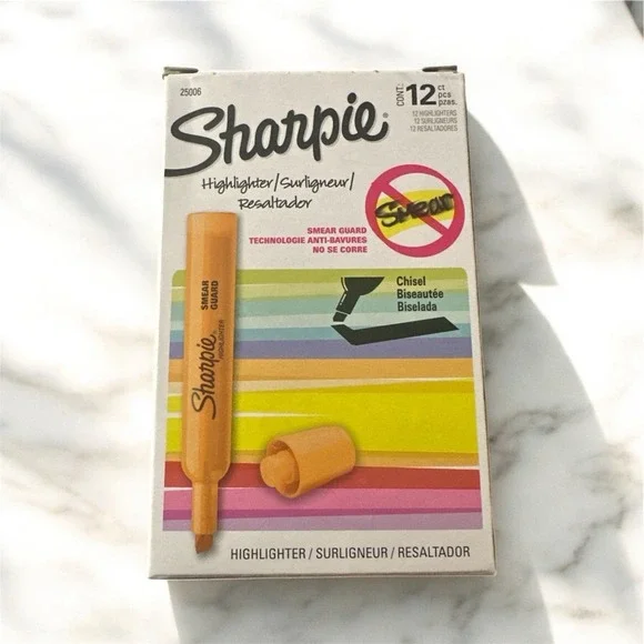 Sharpie Highlighter Chisel Tip Fluorescent Orange Dozen