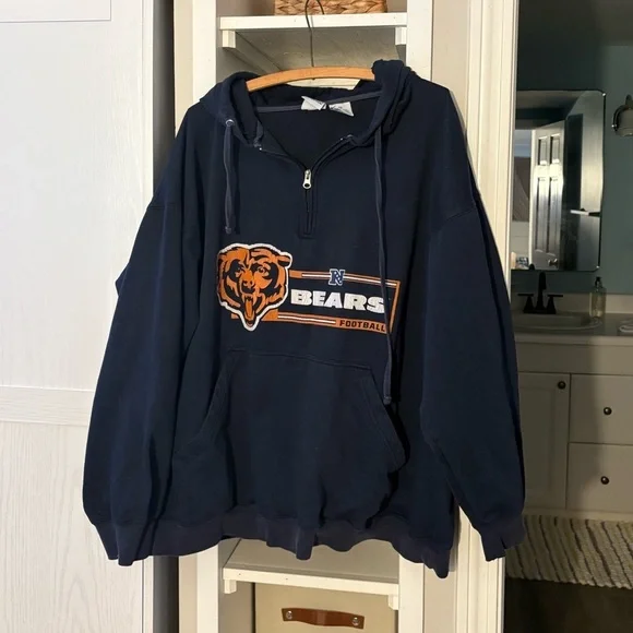Men's Navy Blue Bears Hoodie Sweater
