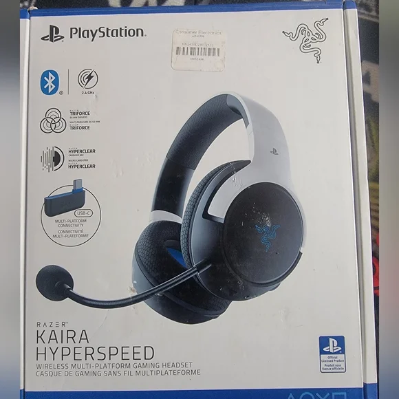 Razer Kaira Hyperspeed Wireless Gaming Headset - Black Open Box New