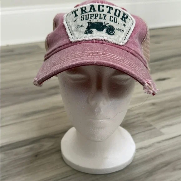 Tractor Supply Co. Pink and Tan Cap Womens OS