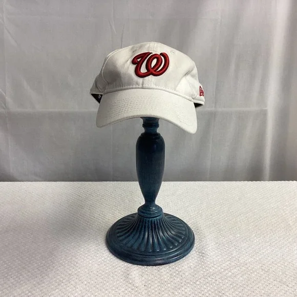 New Era Nationals Baseball Cap 9TWENTY‎ Adjustable Hat White Red Women