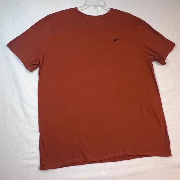 Nike The Nike Tee XXL Mens Athletic‎ Cut T Shirt Burnt Orange Black Swoosh