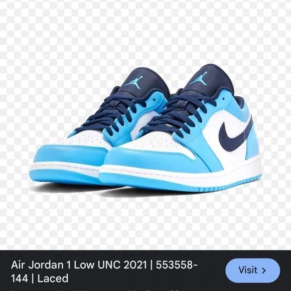 Nike Blue and White Men's Shoes