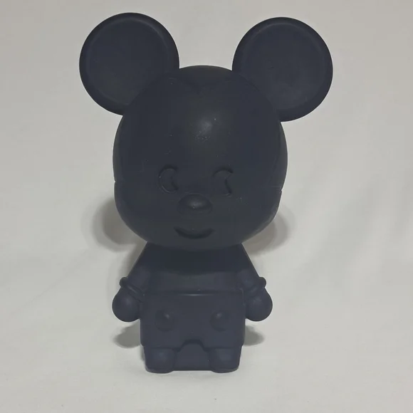 Disney Parks MXYZ Black Mickey Mouse Soft Rubber Zipper‎ Pencil Case