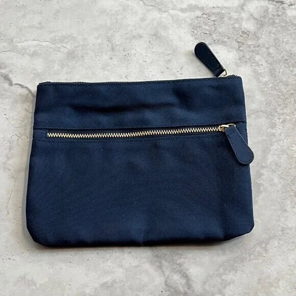 Office by Martha Stewart Double Zipper Pouch Blue‎ Nylon  Bag