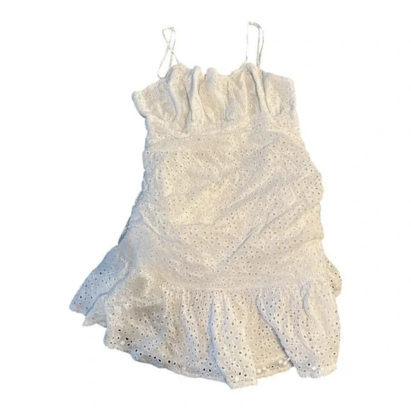 White Crochet Dress Girls Large festival, graduation, vacation, party, cruise