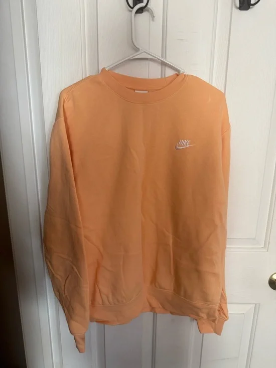 Nike Men's Crewneck Sweatshirt - Peach Orange