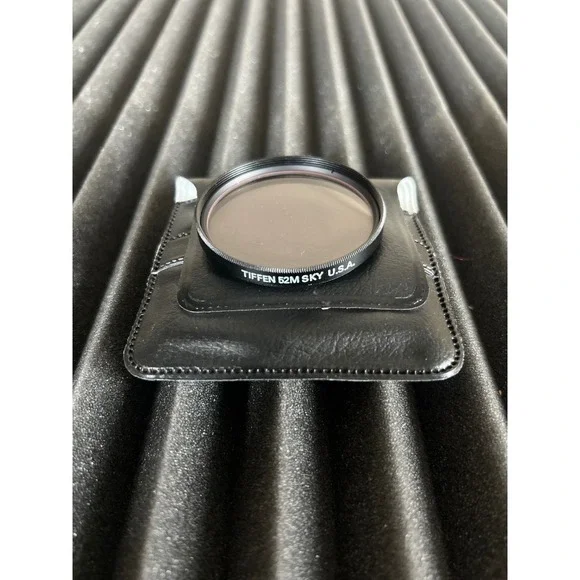 Tiffen 52mm Sky 1A Camera Lens Filter with Black Leather Pouch
