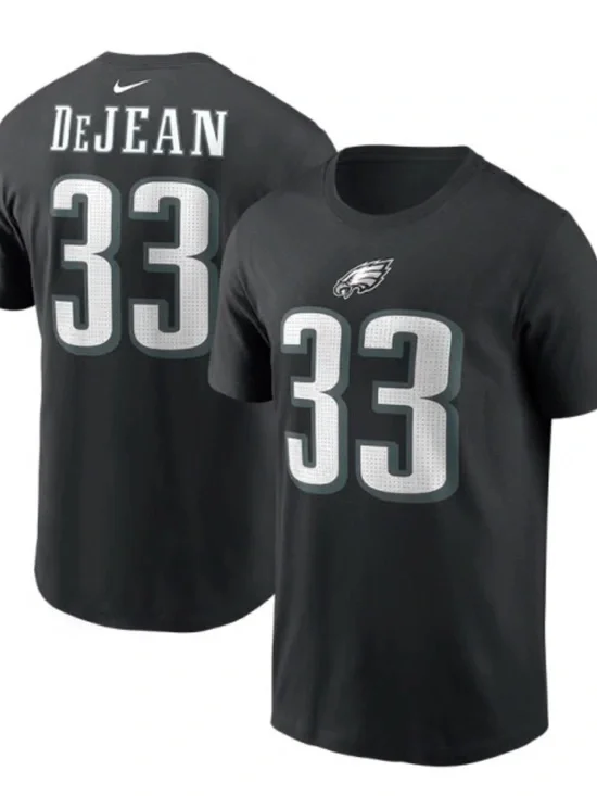 New Nike Black Philadelphia Eagles cooper DeJean #33 Tee large