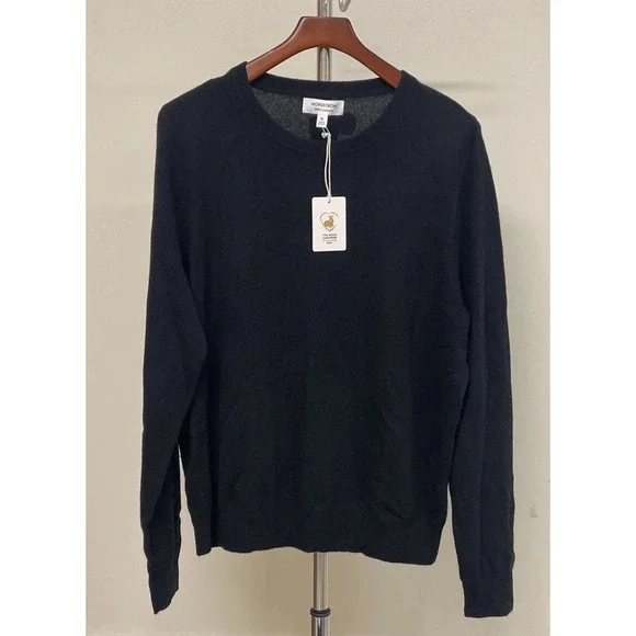 NWT Nordstrom 100% Cashmere Crewneck Navy Sweater Pullover Men's XL