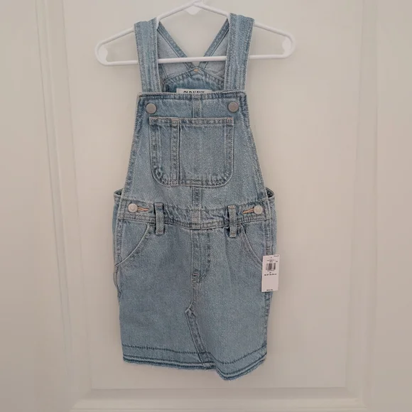 $ Old Navy Light Wash Denim‎ Overall Dress