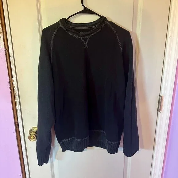 100% Cotton Men's Navy Blue Tommy Bahama Crewneck Sweater Sz Large