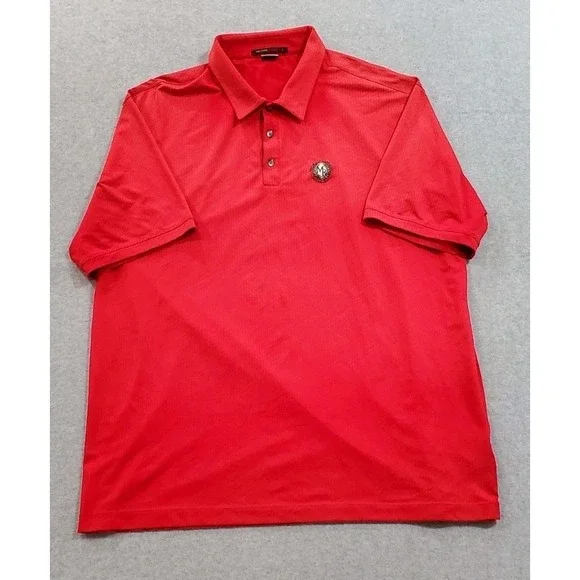 Nike Tiger Woods Collection Men's Red Polo Shirt, Size‎ XXL, Dri-Fit Stretch