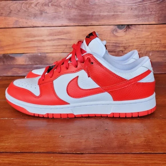Nike Dunk Low Shoes Men 9.5 Red White‎ FJ2253-901 Nike By You Custom Mint