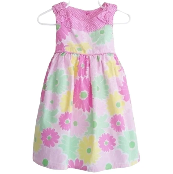 Polly & Friends floral sundress 18M‎ pink green Easter