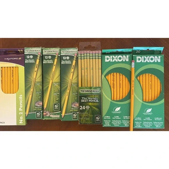 Vtg‎ Dixon Ticonderoga wexford  Pencils 13806  + 13924 No. 2 Soft  misc  USA