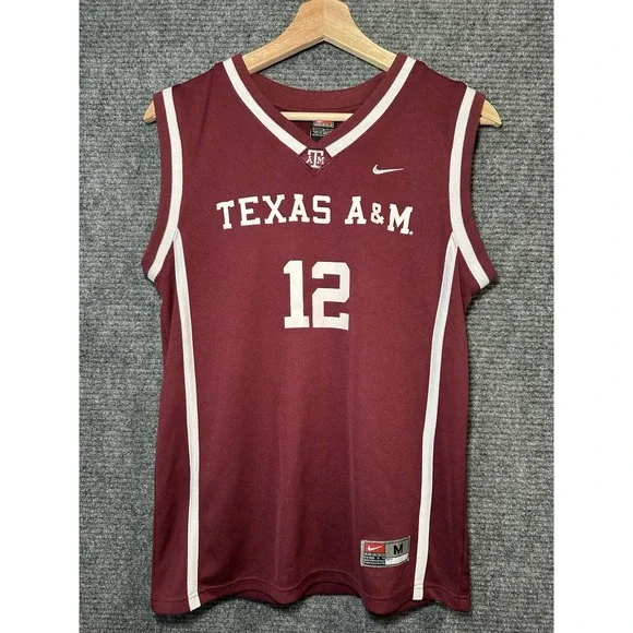 Vintage Y2K‎ Nike Texas A&M Basketball Jersey Size Medium Collegiate