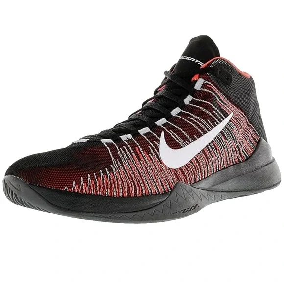 Nike Zoom Ascention Basketball Shoes Black Red‎ Mens 9.5 UK 8.5 EU 43