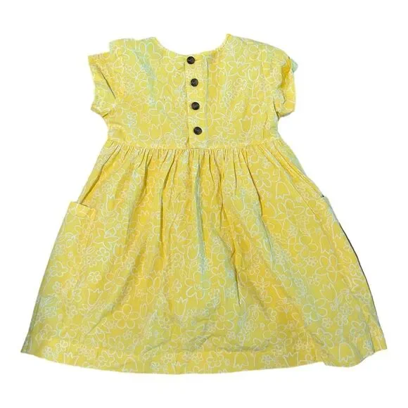 HANNA ANDERSSon Short Sleeve Cotton 6 7 Girls Children’s Dress Yellow Polka Dot