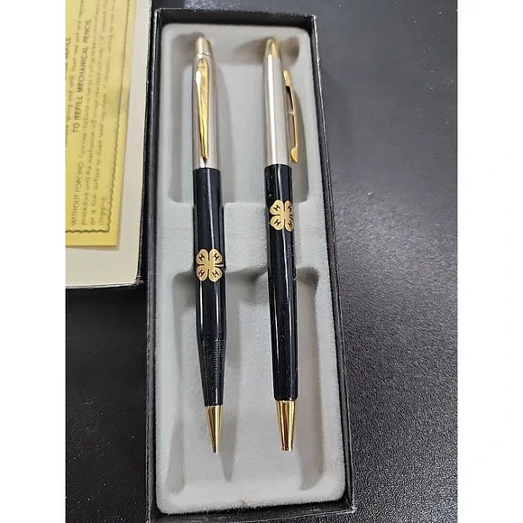 Vintage 4H Club Logo Pen‎ And Pencil Set  Alexander Ballpoint Pen Lead Pencil
