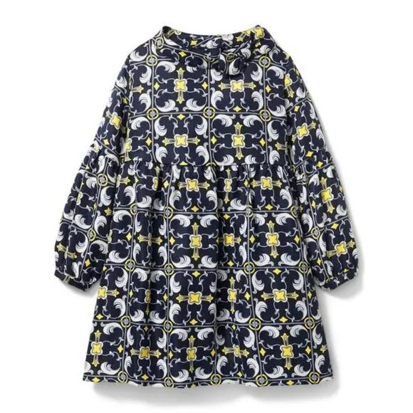 Janie and Jack Medallion Scarf Print Dress
