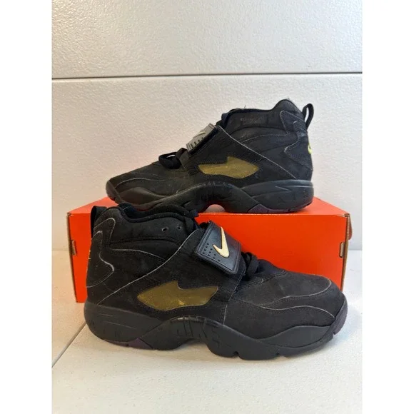 Nike Air Diamond Turf Black Gold Purple 8.5m #2383