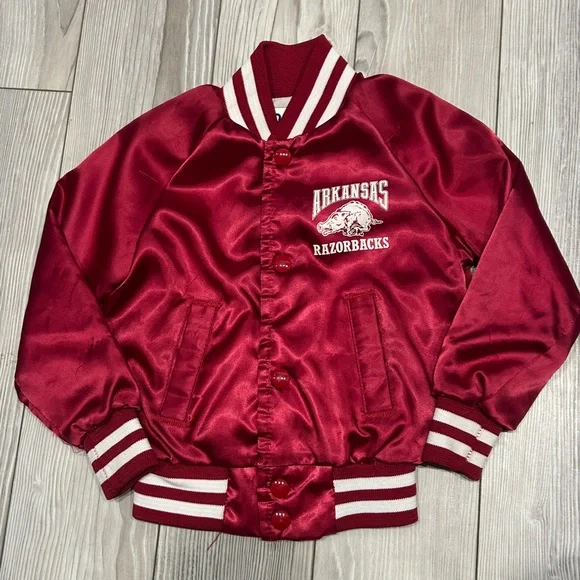 Vintage Unisex Toddler SZ 4 Red Arkansas Razorbacks Jacket 1990’s Preowned