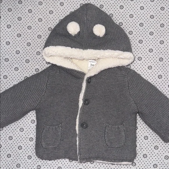 🛍CUTE LITTLE BABIES HOODED COAT SIZE 3 MONTHS 🛍