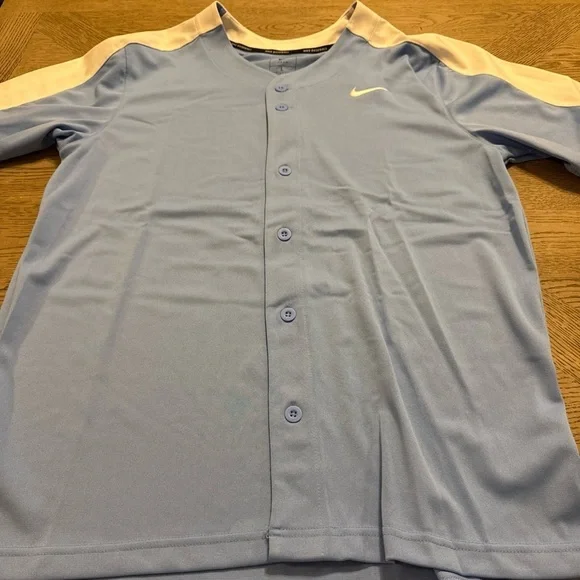 Nike Vapor Navy/White Baseball Jersey Athletic Shirt Men's Size Large