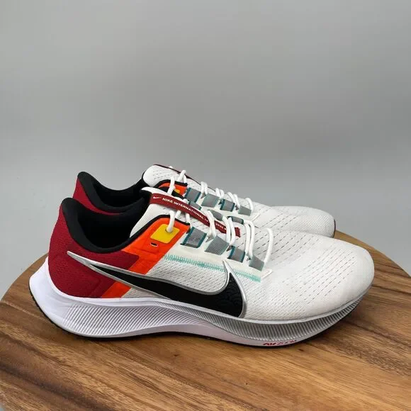 Nike Air Zoom Pegasus 38 Shoes Mens Size 12.5 Sail Gym Red Dune Running Comfort