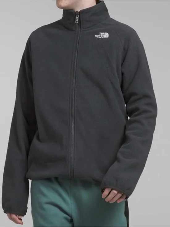The North Face Fleece Full Zip Jacket Boys L 14-16 Black Softshell