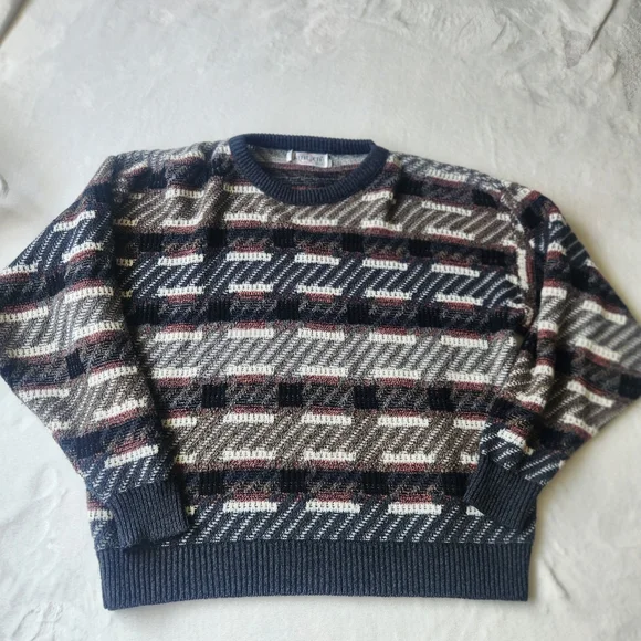 Vintage Jantzen Acrylic Grunge‎ Grandpa Sweater Adult Medium Made In USA