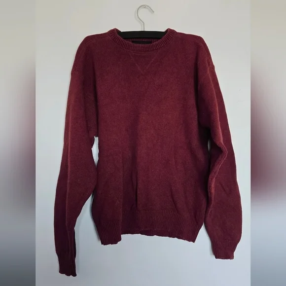 Croft and Barrow Mens M Thick Burgundy Sweater