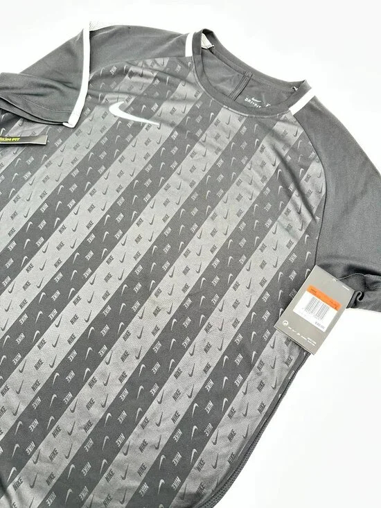 Nike Men's Dri-FIT Academy Short Sleeve Print Soccer Top, Size Large, Black