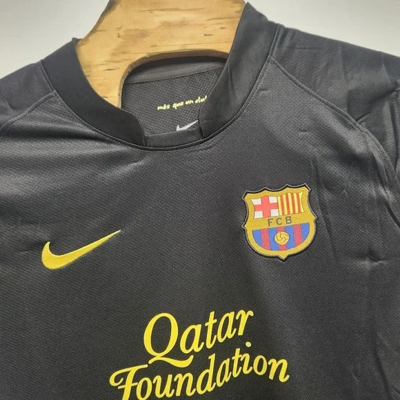 Barcelona Messi Nike Jersey Black Qatar Foundation Mens 2XL Brand‎ New
