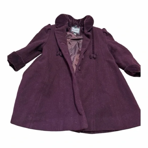 Rothschild Kids Deep Purple Pea Coat