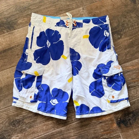 American Eagle Y2K Mens Hibiscus Floral 10