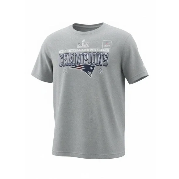 Nike New England Patriots Super Bowl LIII AFC Champions T-Shirt Mens XXL Gray