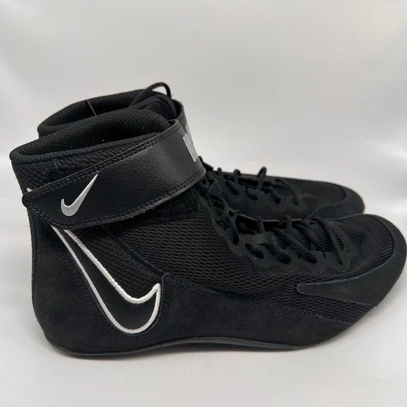 Nike Speedsweep VIII Wrestling Shoes Mens 11 Black Wolf Grey HF9132-001 High Top