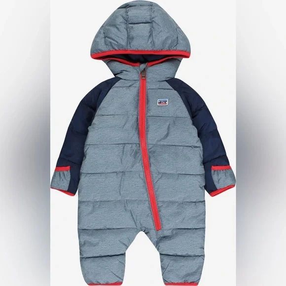 NEW / LEVI'S BABY SNOWSUIT - Marine / Grey